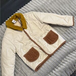 Old Navy Plaid Jacket with Mustard Collar